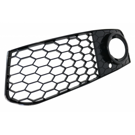 Fog Lamp Covers Side Grilles Suitable for Audi A4 B8 8K (2007-2011) RS4 GLOSSY Black Edition Fog Lamp Covers Side Grilles Suitable for Audi A4 B8 8K (2007-2011) RS4 GLOSSY Black Edition
