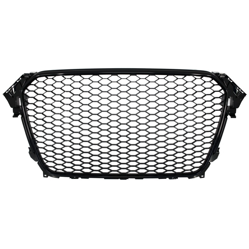 Badgeless Front Grille suitable for AUDI A4 B8 Facelift (2012-2015) RS Design Piano Black With and Without PDC