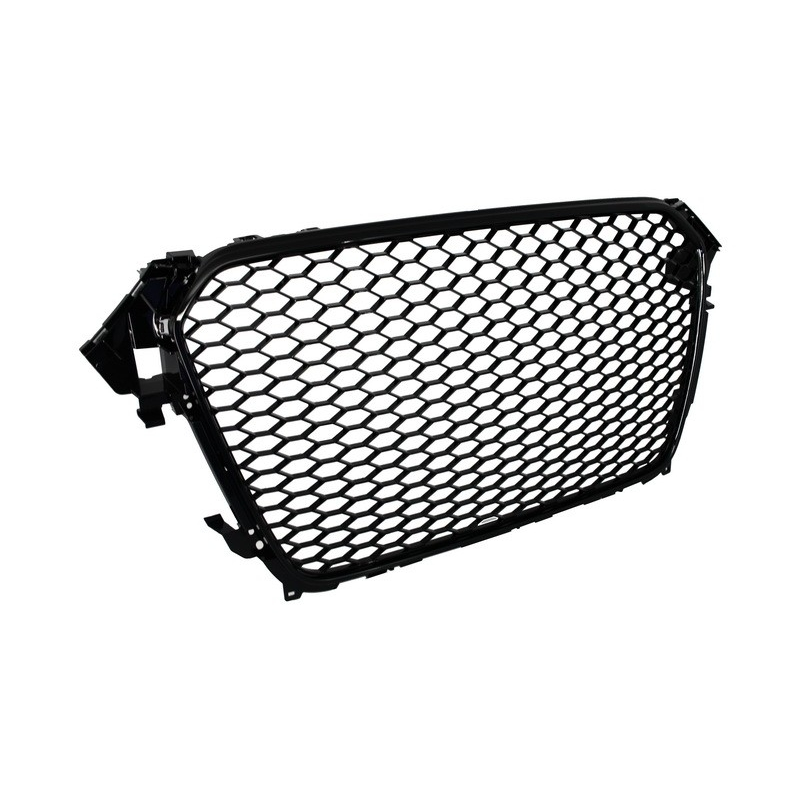 Badgeless Front Grille suitable for AUDI A4 B8 Facelift (2012-2015) RS Design Piano Black With and Without PDC