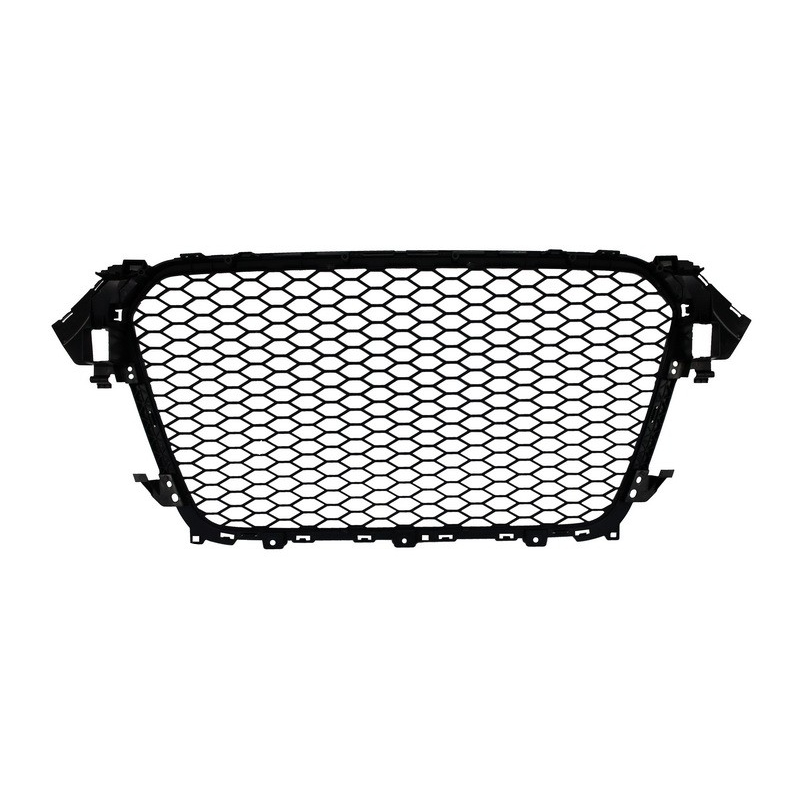 Badgeless Front Grille suitable for AUDI A4 B8 Facelift (2012-2015) RS Design Piano Black With and Without PDC