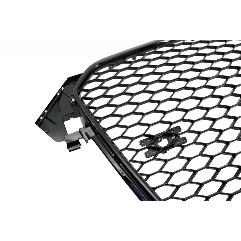 Badgeless Front Grille suitable for AUDI A4 B8 Facelift (2012-2015) RS Design Piano Black With and Without PDC