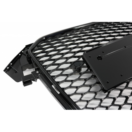 Badgeless Front Grille suitable for AUDI A4 B8 Facelift (2012-2015) RS Design Honeycomb Piano Black With PDC Covers Badgeless Front Grille suitable for AUDI A4 B8 Facelift (2012-2015) RS Design Honeycomb Piano Black With PDC Covers