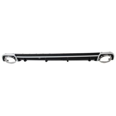 Rear Bumper Valance Diffuser & Exhaust Tips suitable for AUDI A4 B9 8W (2016-up) Sedan/Avant RS4 Design Rear Bumper Valance Diffuser & Exhaust Tips suitable for AUDI A4 B9 8W (2016-up) Sedan/Avant RS4 Design