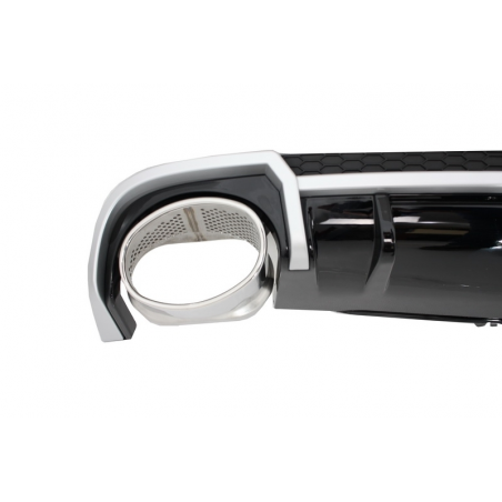 Rear Bumper Valance Diffuser & Exhaust Tips suitable for AUDI A4 B9 8W (2016-up) Sedan/Avant RS4 Design Rear Bumper Valance Diffuser & Exhaust Tips suitable for AUDI A4 B9 8W (2016-up) Sedan/Avant RS4 Design
