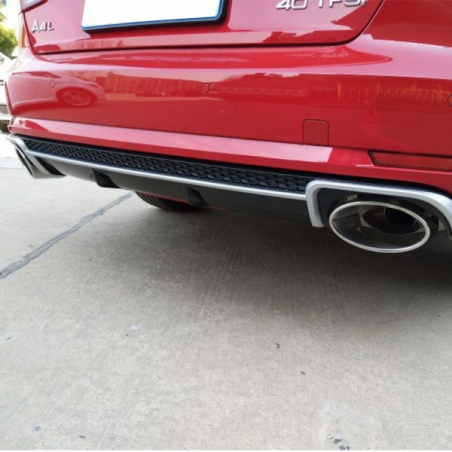 Rear Bumper Valance Diffuser & Exhaust Tips suitable for AUDI A4 B9 8W (2016-up) Sedan/Avant RS4 Design Rear Bumper Valance Diffuser & Exhaust Tips suitable for AUDI A4 B9 8W (2016-up) Sedan/Avant RS4 Design