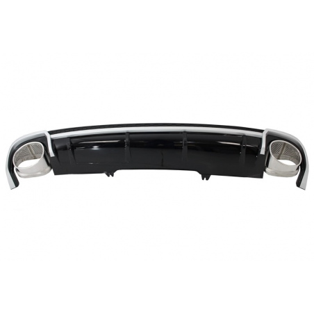 Rear Bumper Valance Diffuser & Exhaust Tips suitable for AUDI A4 B9 8W (2016-up) Sedan/Avant RS4 Design Rear Bumper Valance Diffuser & Exhaust Tips suitable for AUDI A4 B9 8W (2016-up) Sedan/Avant RS4 Design