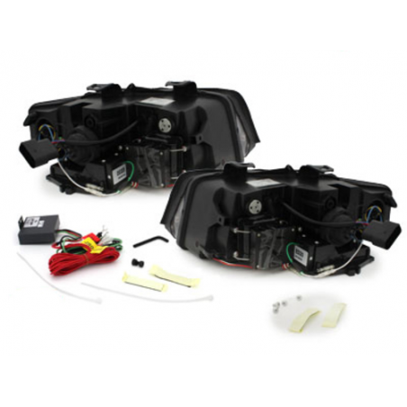 D-LITE headlights suitable for AUDI A4 8E 01-04 daytime running lights black D-LITE headlights suitable for AUDI A4 8E 01-04 daytime running lights black