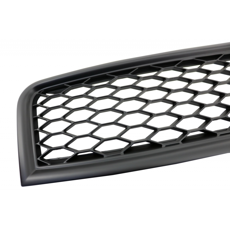 Badgeless Front Grille suitable for AUDI A4 B6 Sedan Avant 8E/8H (2001-2004) RS Design Matte Black