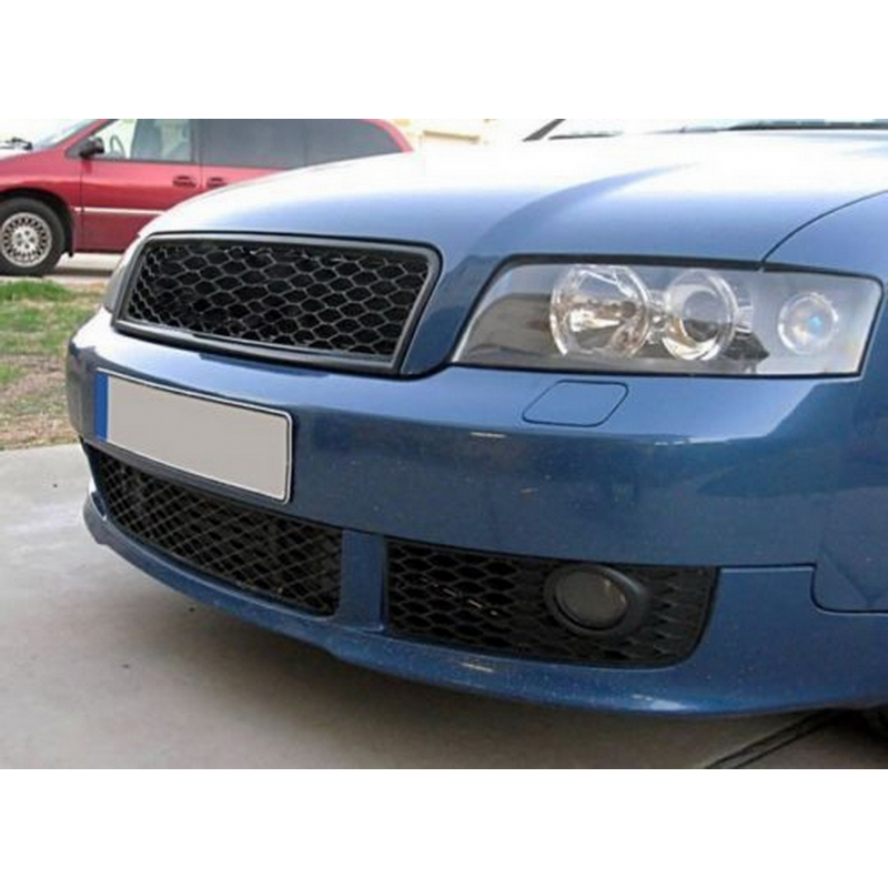 Badgeless Front Grille suitable for AUDI A4 B6 Sedan Avant 8E/8H (2001-2004) RS Design Matte Black