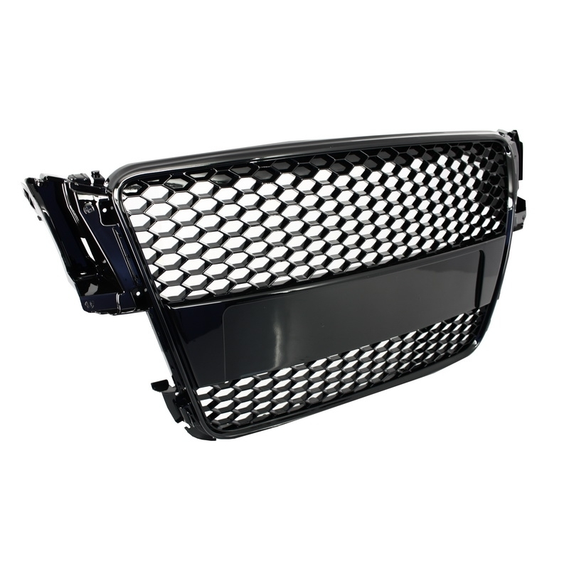 Badgeless Front Grille suitable for AUDI A5 8T (2007-2011) RS Design Piano Black