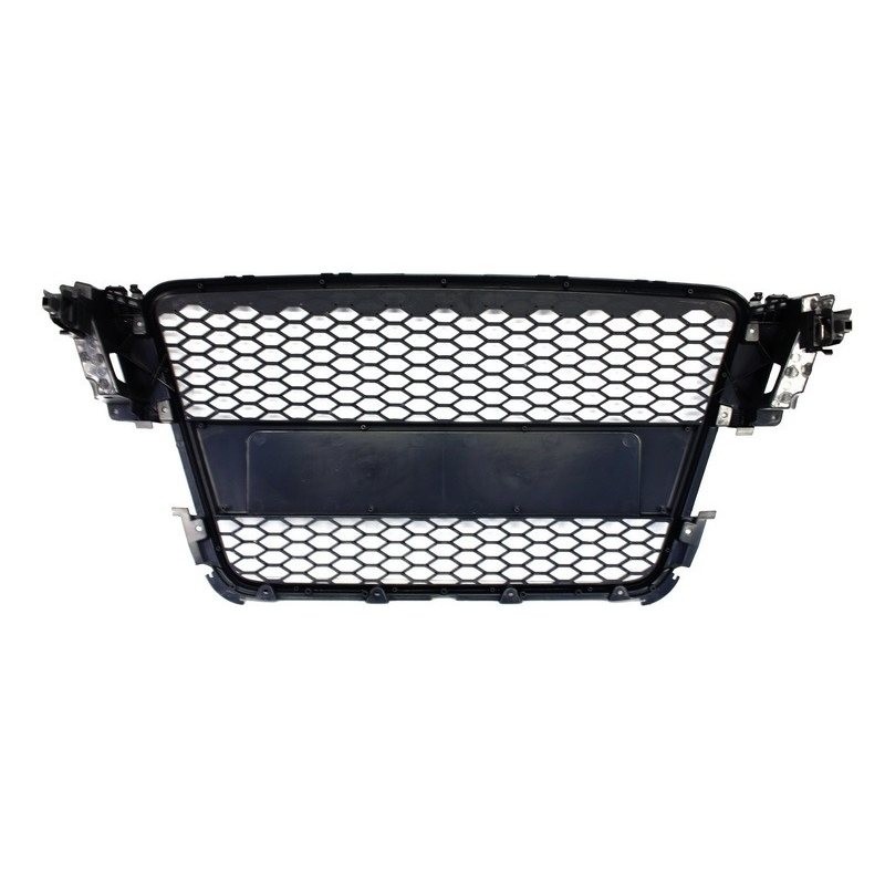 Badgeless Front Grille suitable for AUDI A5 8T (2007-2011) RS Design Matte Black