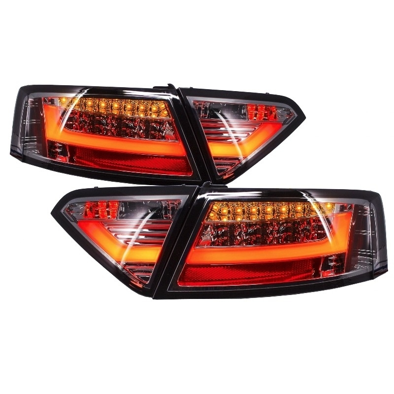 LED Taillights suitable for AUDI A5 8T Light Bar Design (2007-2011) Red/Smoke