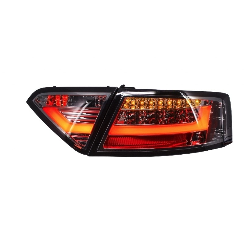 LED Taillights suitable for AUDI A5 8T Light Bar Design (2007-2011) Red/Smoke