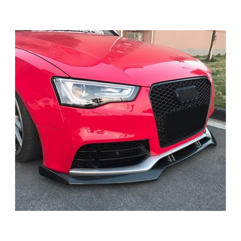 Front Bumper Add-On Spoiler Lip suitable for AUDI A5 8T RS5 (2008-2016) Real Carbon