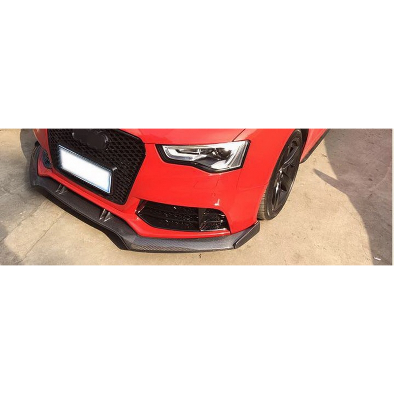 Front Bumper Add-On Spoiler Lip suitable for AUDI A5 8T RS5 (2008-2016) Real Carbon