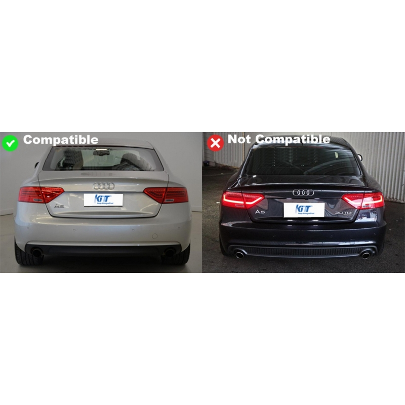 Rear Bumper Valance Diffuser suitable for AUDI A5 8T 4 Doors Sportback (2012-2015) S5 Design