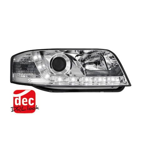 DAYLINE headlights suitable for AUDI A6 4B 97-01 _drl-optic _ chrome DAYLINE headlights suitable for AUDI A6 4B 97-01 _drl-optic _ chrome