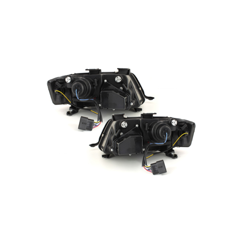 DAYLINE headlights suitable for AUDI A6 4B 97-01 _drl-optic _ chrome