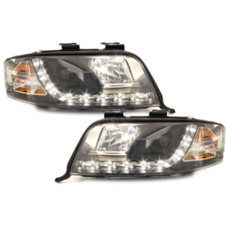 DAYLINE headlights suitable for AUDI A6 4B 97-01 _drl-optic _ black