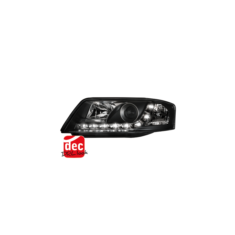 DAYLINE headlights suitable for AUDI A6 4B 97-01 _drl-optic _ black