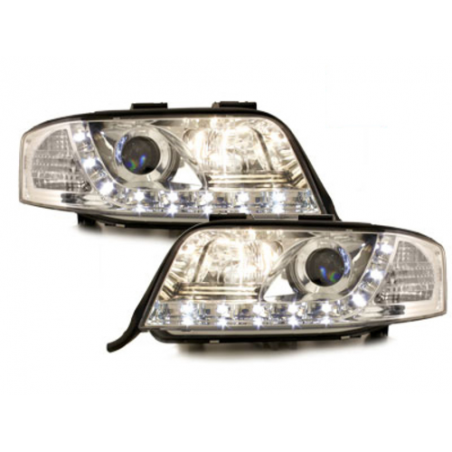 DAYLINE headlights suitable for AUDI A6 4B 01-04 _drl-optic _ chrome DAYLINE headlights suitable for AUDI A6 4B 01-04 _drl-optic _ chrome