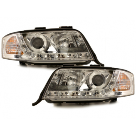 DAYLINE headlights suitable for AUDI A6 4B 01-04 _drl-optic _ chrome DAYLINE headlights suitable for AUDI A6 4B 01-04 _drl-optic _ chrome