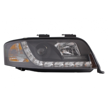Headlights LED suitable for AUDI A6 4B (2001-2004) DRL-Optic Daytime Running Light Black Headlights LED suitable for AUDI A6 4B (2001-2004) DRL-Optic Daytime Running Light Black