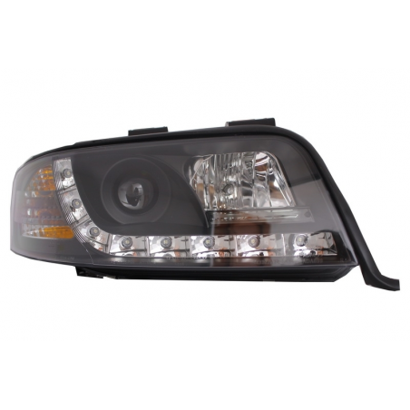 Headlights LED suitable for AUDI A6 4B (2001-2004) DRL-Optic Daytime Running Light Black Headlights LED suitable for AUDI A6 4B (2001-2004) DRL-Optic Daytime Running Light Black