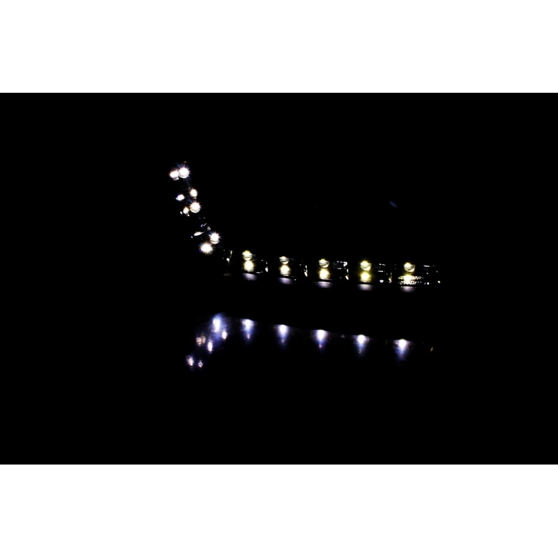 Headlights LED suitable for AUDI A6 4B (2001-2004) DRL-Optic Daytime Running Light Black