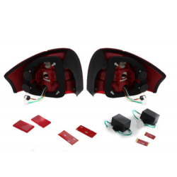 LED taillights suitable for AUDI A6 97-04 _ red/crystal