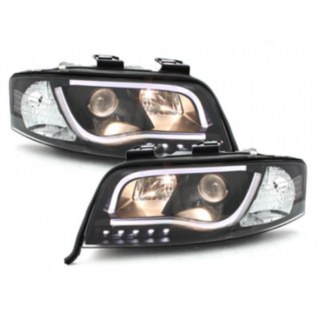 Headlights LED DRL suitable for AUDI A6 4B (1997-2001) Black Headlights LED DRL suitable for AUDI A6 4B (1997-2001) Black