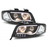 Headlights LED DRL suitable for AUDI A6 4B (1997-2001) Black Headlights LED DRL suitable for AUDI A6 4B (1997-2001) Black