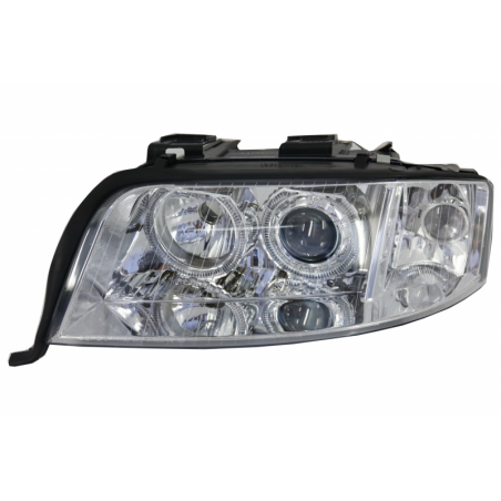 Headlights Angel Eyes Xenon suitable for AUDI A6 4B (C5) (2001-2004) Limo Avant Chrome Headlights Angel Eyes Xenon suitable for AUDI A6 4B (C5) (2001-2004) Limo Avant Chrome