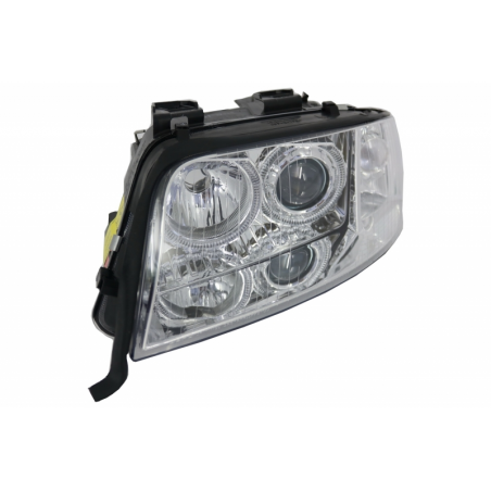 Headlights Angel Eyes Xenon suitable for AUDI A6 4B (C5) (2001-2004) Limo Avant Chrome Headlights Angel Eyes Xenon suitable for AUDI A6 4B (C5) (2001-2004) Limo Avant Chrome