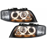 Headlights Angel Eyes Xenon suitable for AUDI A6 4B (C5) (1997-2001) Limo Avant Black Chrome HID Headlights Angel Eyes Xenon suitable for AUDI A6 4B (C5) (1997-2001) Limo Avant Black Chrome HID