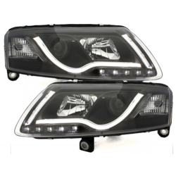 D-LITE LED Headlights suitable for AUDI A6 4F 04-07 DRL Daytime Running Light Black - SWA13SLGXB