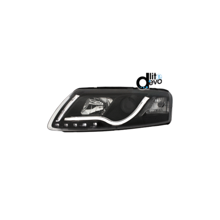 D-LITE LED Headlights AUDI A6 4F 04-07 DRL Daytime Running Light Black suitable for Xenon D-LITE LED Headlights AUDI A6 4F 04-07 DRL Daytime Running Light Black suitable for Xenon