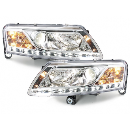 D-LITE Headlights suitable for AUDI A6 4A 04-08 LED DRL HID Xenon D2S Chrome D-LITE Headlights suitable for AUDI A6 4A 04-08 LED DRL HID Xenon D2S Chrome