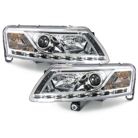 D-LITE Headlights suitable for AUDI A6 4A 04-08 LED DRL HID Xenon D2S Chrome D-LITE Headlights suitable for AUDI A6 4A 04-08 LED DRL HID Xenon D2S Chrome