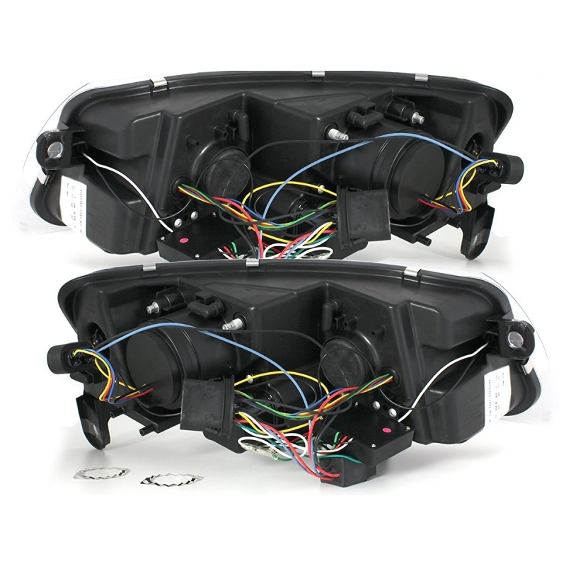 D-LITE Headlights suitable for AUDI A6 4A 04-08 LED DRL HID Xenon D2S Chrome