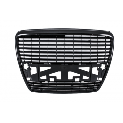Badgeless Front Grille suitable for AUDI A6 4F (2004-2011) Piano Black