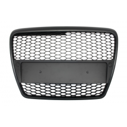 Badgeless Front Grille suitable for AUDI A6 4F C6 (2004-2007) RS Design Matte Black