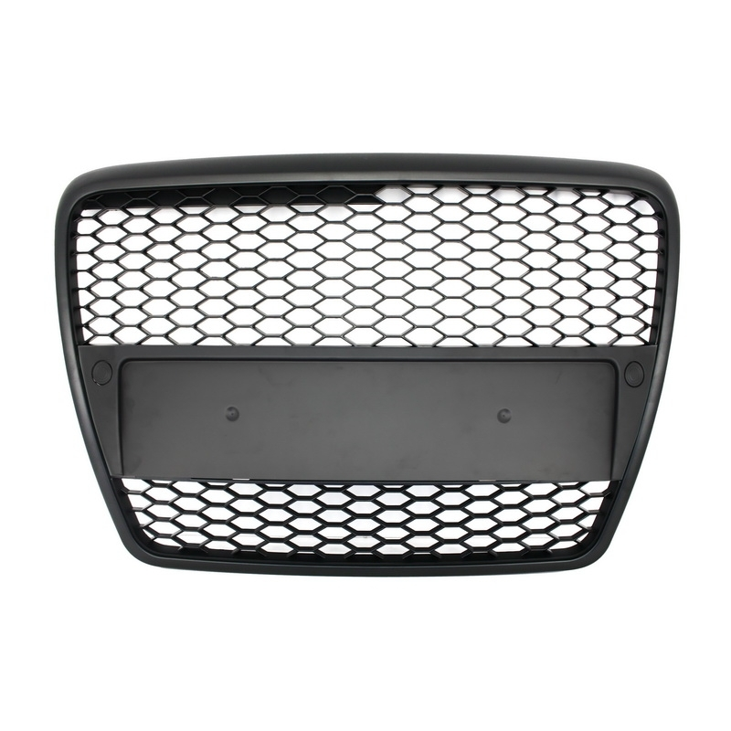 Badgeless Front Grille suitable for AUDI A6 4F C6 (2004-2007) RS Design Matte Black