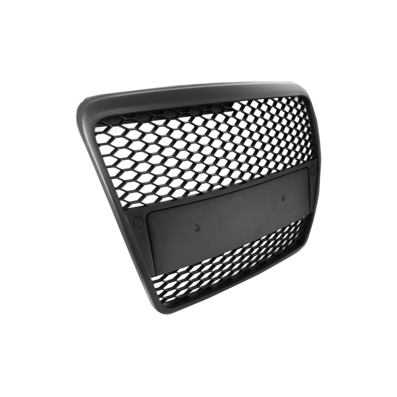 Badgeless Front Grille suitable for AUDI A6 4F C6 (2004-2007) RS Design Matte Black