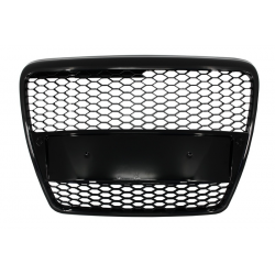 Badgeless Front Grille suitable for AUDI A6 4F C6 (2004-2007) RS Design Piano Black