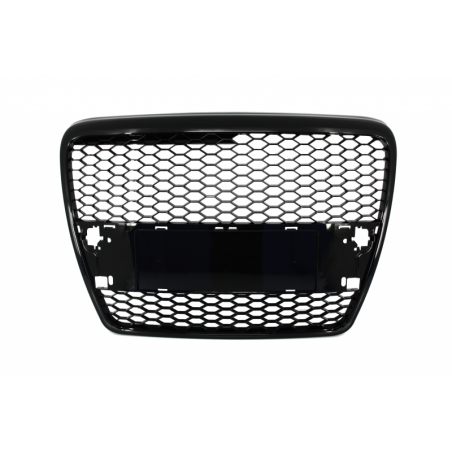 Badgeless Front Grille suitable for AUDI A6 4F C6 (2004-2007) RS Design Piano Black Badgeless Front Grille suitable for AUDI A6 4F C6 (2004-2007) RS Design Piano Black
