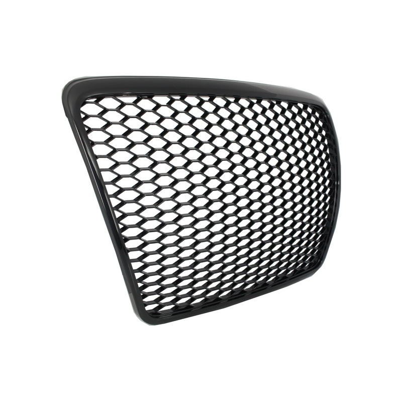 Badgeless Front Grille suitable for AUDI A6 4F 4F2 C6 (2004-2011) RS Design Piano Black