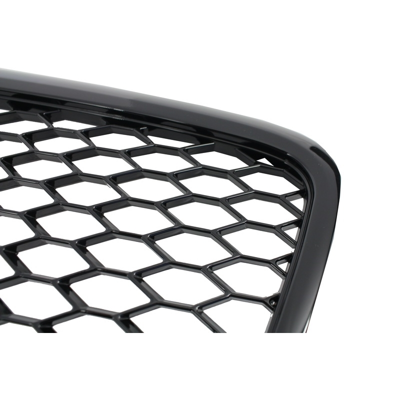 Badgeless Front Grille suitable for AUDI A6 4F 4F2 C6 (2004-2011) RS Design Piano Black