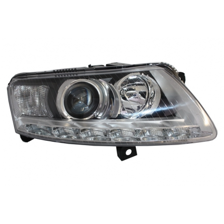 Xenon Headlights DRL suitable for AUDI A6 4F (2004-2009) Chrome Without AFS Xenon Headlights DRL suitable for AUDI A6 4F (2004-2009) Chrome Without AFS