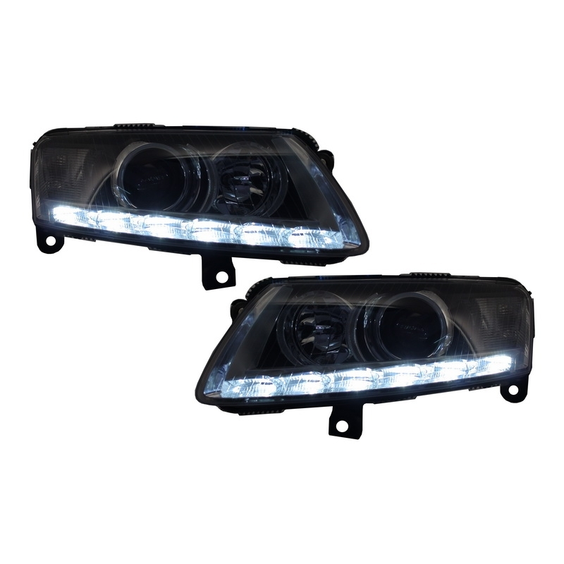 Xenon Headlights DRL suitable for AUDI A6 4F (2004-2009) Chrome Without AFS